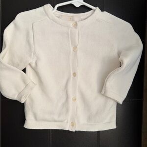 Jacadi Cream Knit Button-Front Cardigan